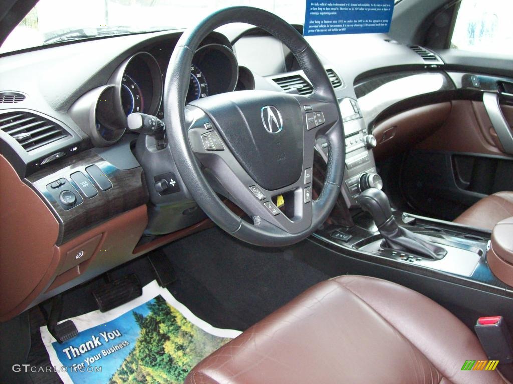 2007 MDX Technology - Aspen White Pearl / Bordeaux photo #15