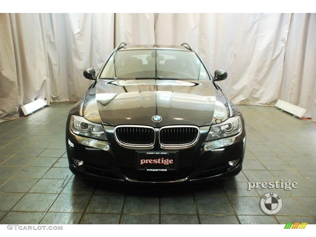 2009 3 Series 328xi Sport Wagon - Black Sapphire Metallic / Black photo #6