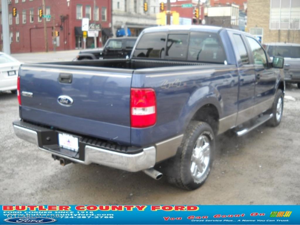 2006 F150 XLT SuperCab 4x4 - Medium Wedgewood Blue Metallic / Tan photo #2