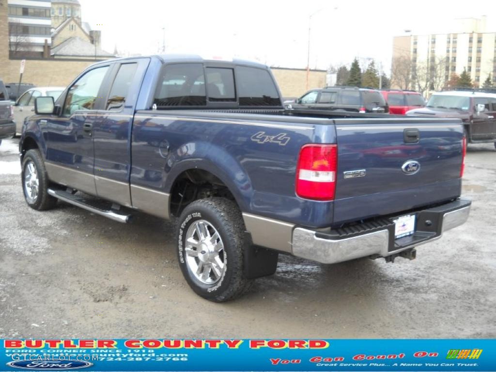 2006 F150 XLT SuperCab 4x4 - Medium Wedgewood Blue Metallic / Tan photo #4