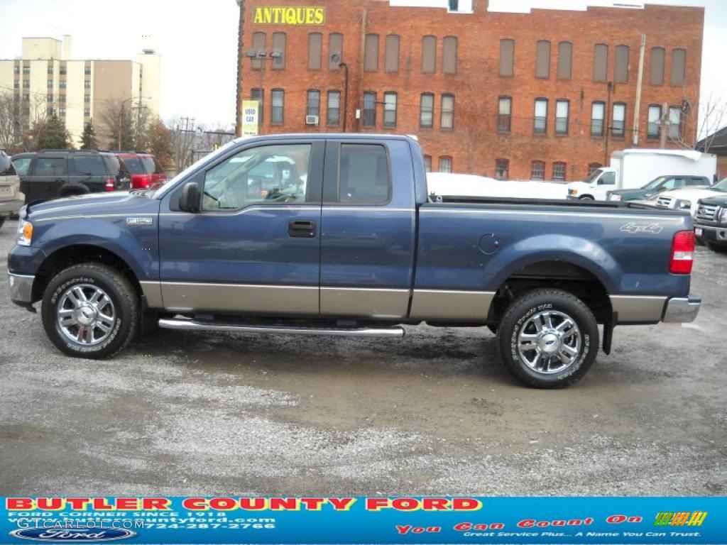 2006 F150 XLT SuperCab 4x4 - Medium Wedgewood Blue Metallic / Tan photo #5
