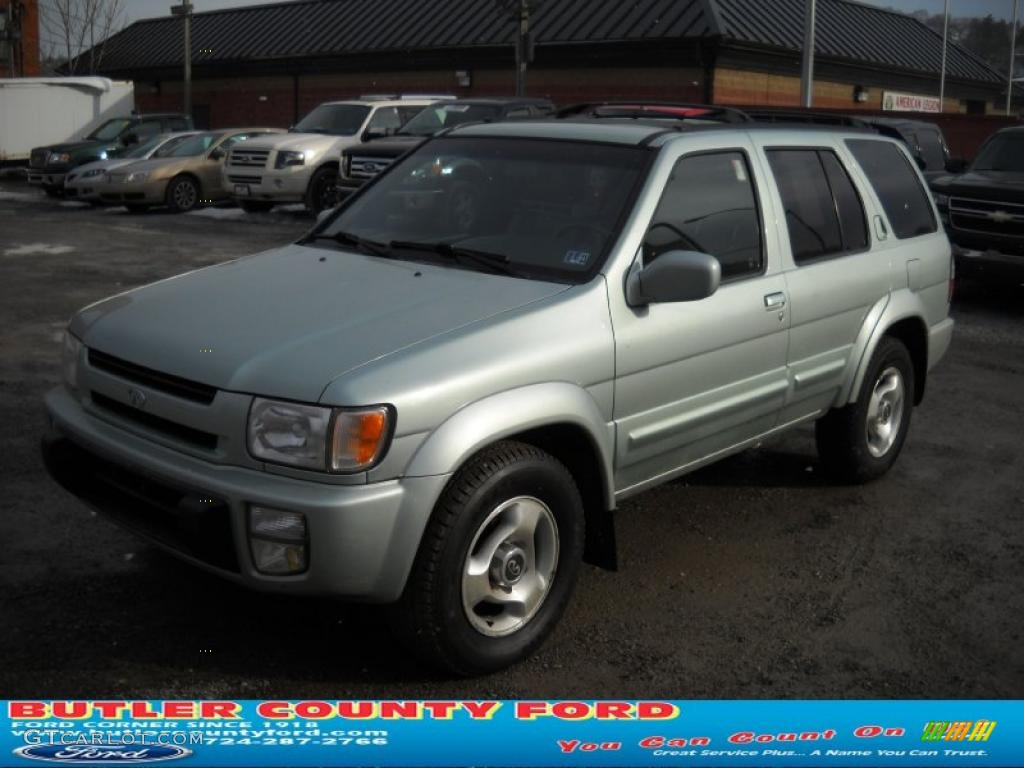 2000 QX4  - Silver Sage Metallic / Gray photo #17