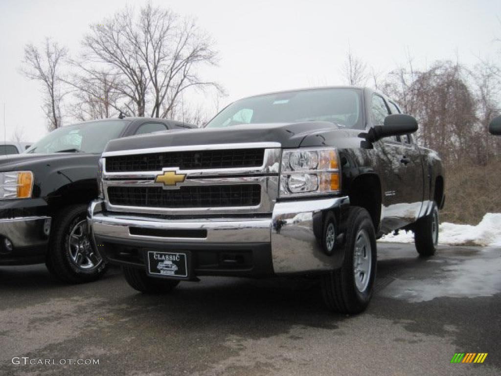 2010 Silverado 2500HD Extended Cab 4x4 - Black / Ebony photo #1