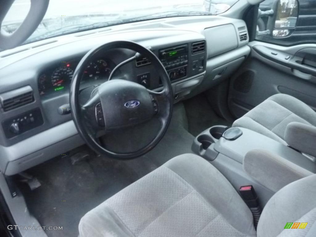 2003 F250 Super Duty XLT SuperCab 4x4 - Black / Medium Flint Grey photo #5