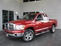 2008 Flame Red Dodge Ram 1500 Big Horn Edition Quad Cab  photo #1