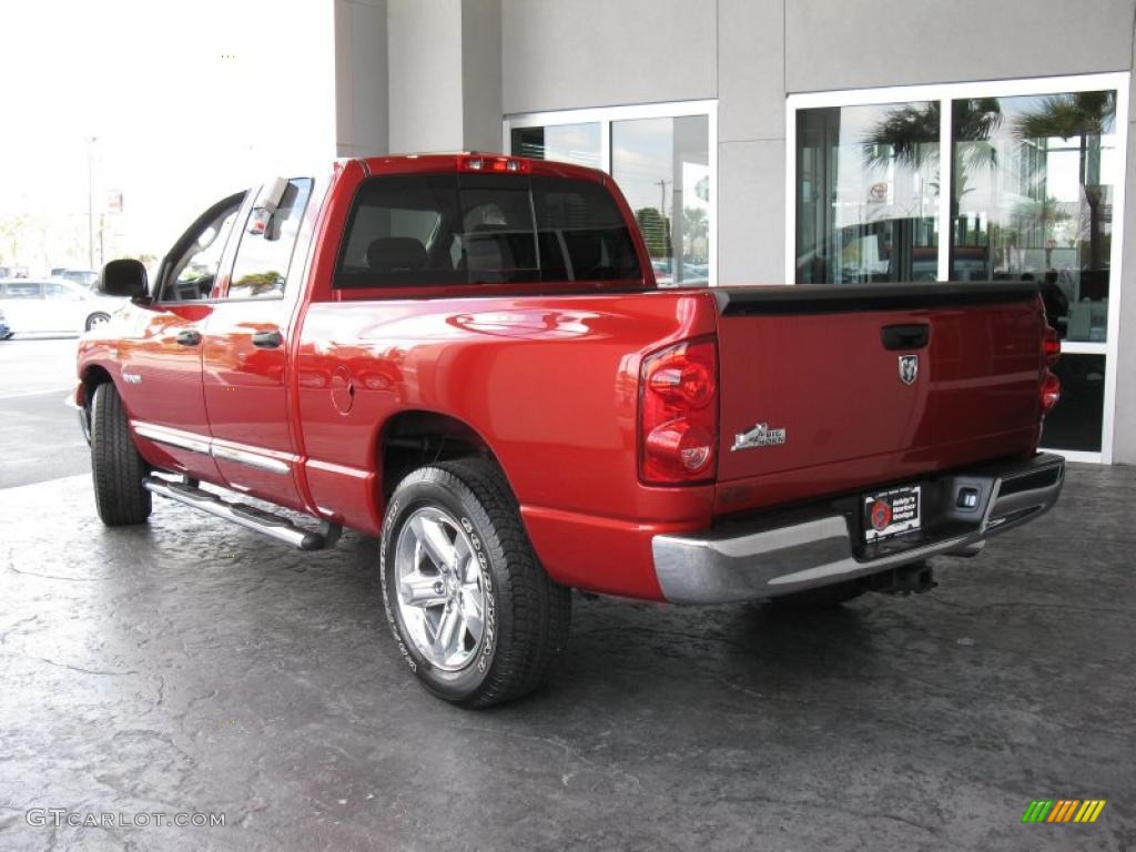 2008 Ram 1500 Big Horn Edition Quad Cab - Flame Red / Medium Slate Gray photo #5