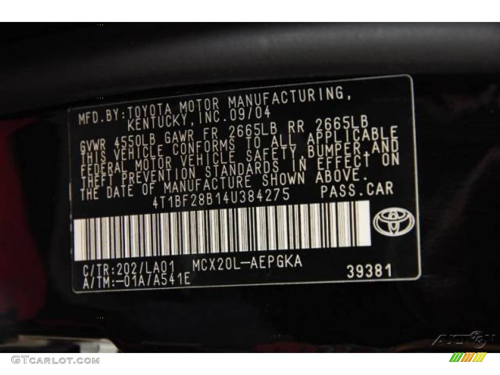 2004 Avalon XL - Black / Taupe photo #10