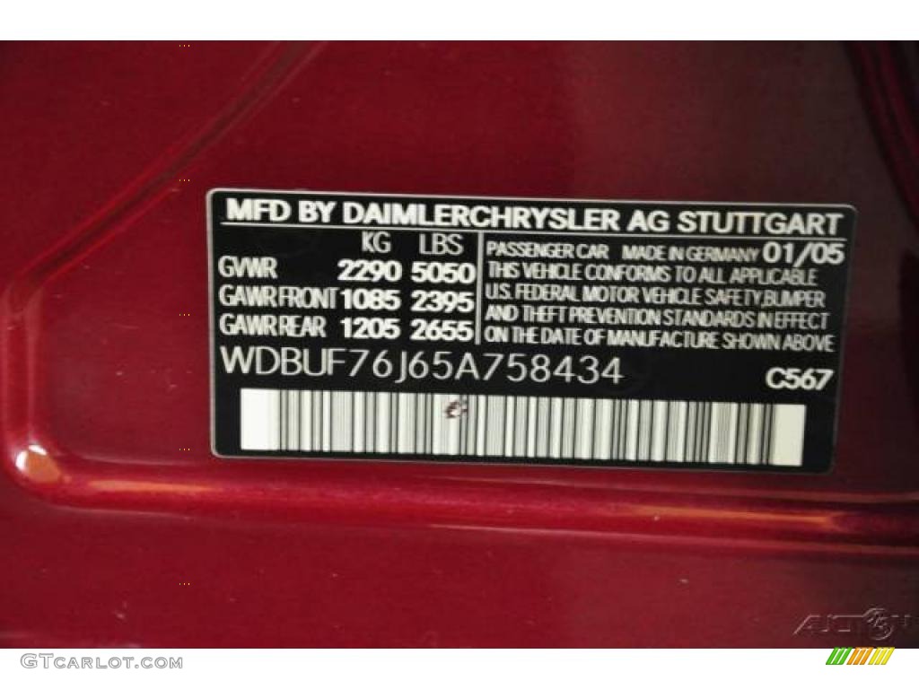 2005 E 55 AMG Sedan - Bordeaux Red Metallic / Charcoal photo #12