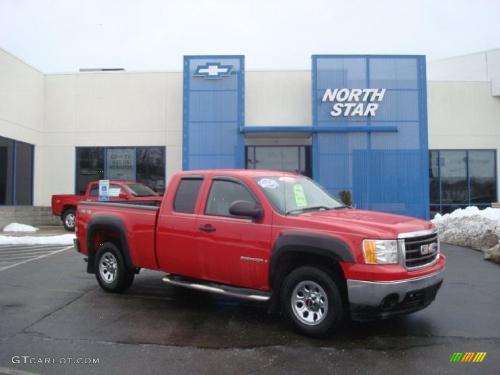 2008 Sierra 1500 Extended Cab 4x4 - Fire Red / Dark Titanium photo #1