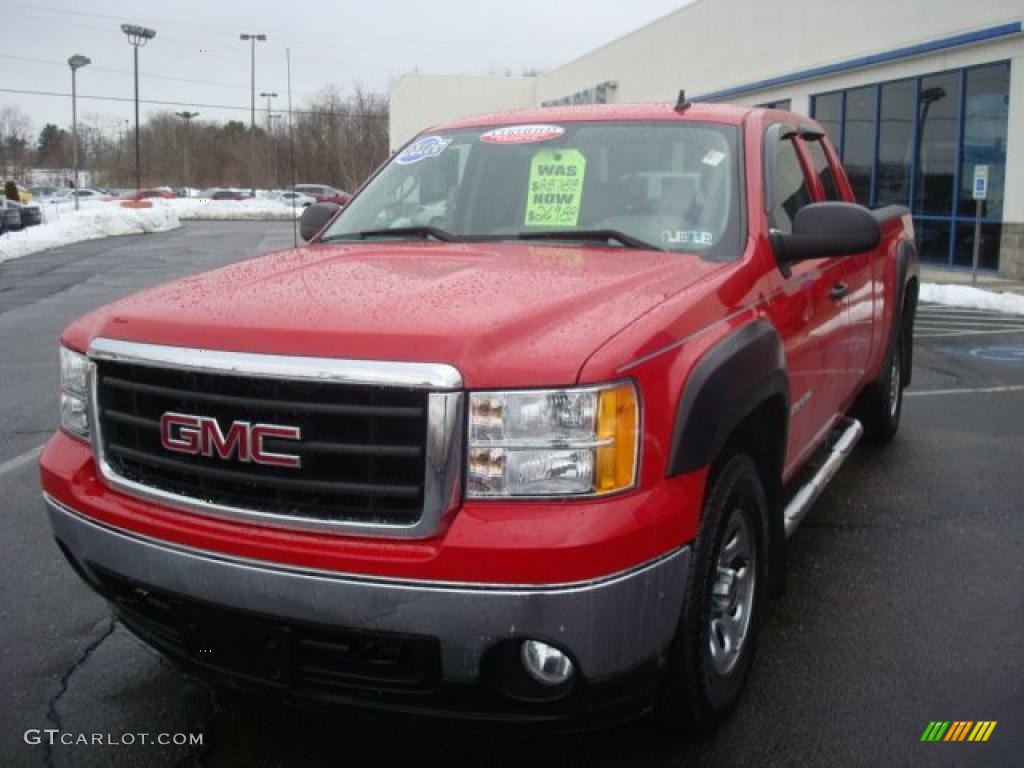 2008 Sierra 1500 Extended Cab 4x4 - Fire Red / Dark Titanium photo #7