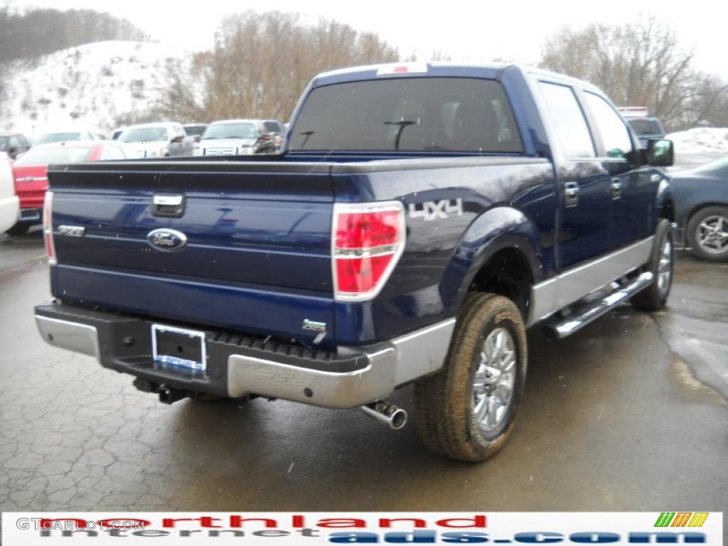 2010 F150 XLT SuperCrew 4x4 - Dark Blue Pearl Metallic / Medium Stone photo #6