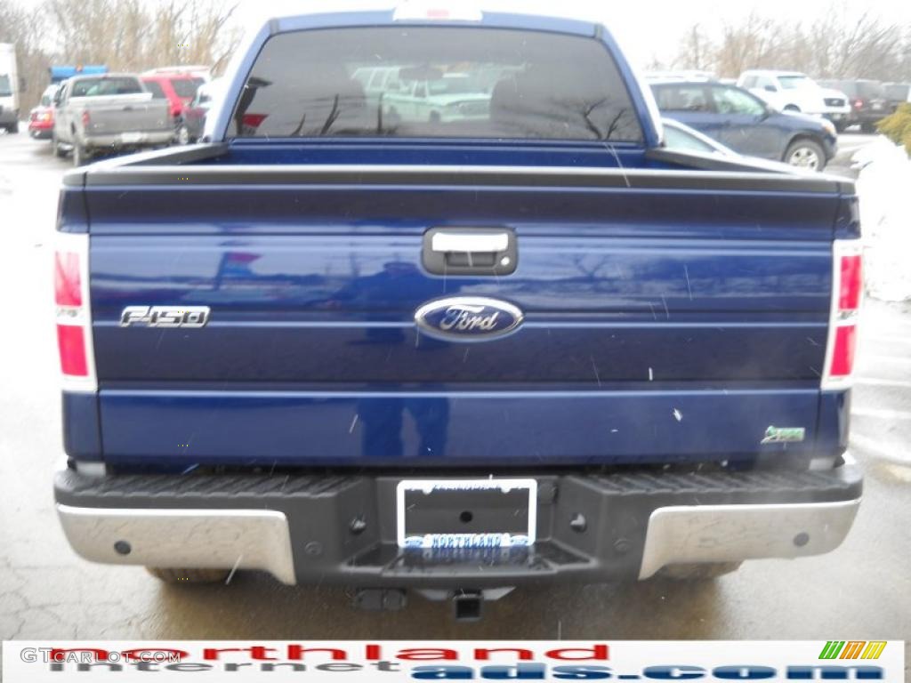 2010 F150 XLT SuperCrew 4x4 - Dark Blue Pearl Metallic / Medium Stone photo #7