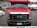 2008 Bright Red Ford F350 Super Duty XLT Regular Cab 4x4 Dump Truck  photo #3