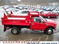 2008 Bright Red Ford F350 Super Duty XLT Regular Cab 4x4 Dump Truck  photo #5