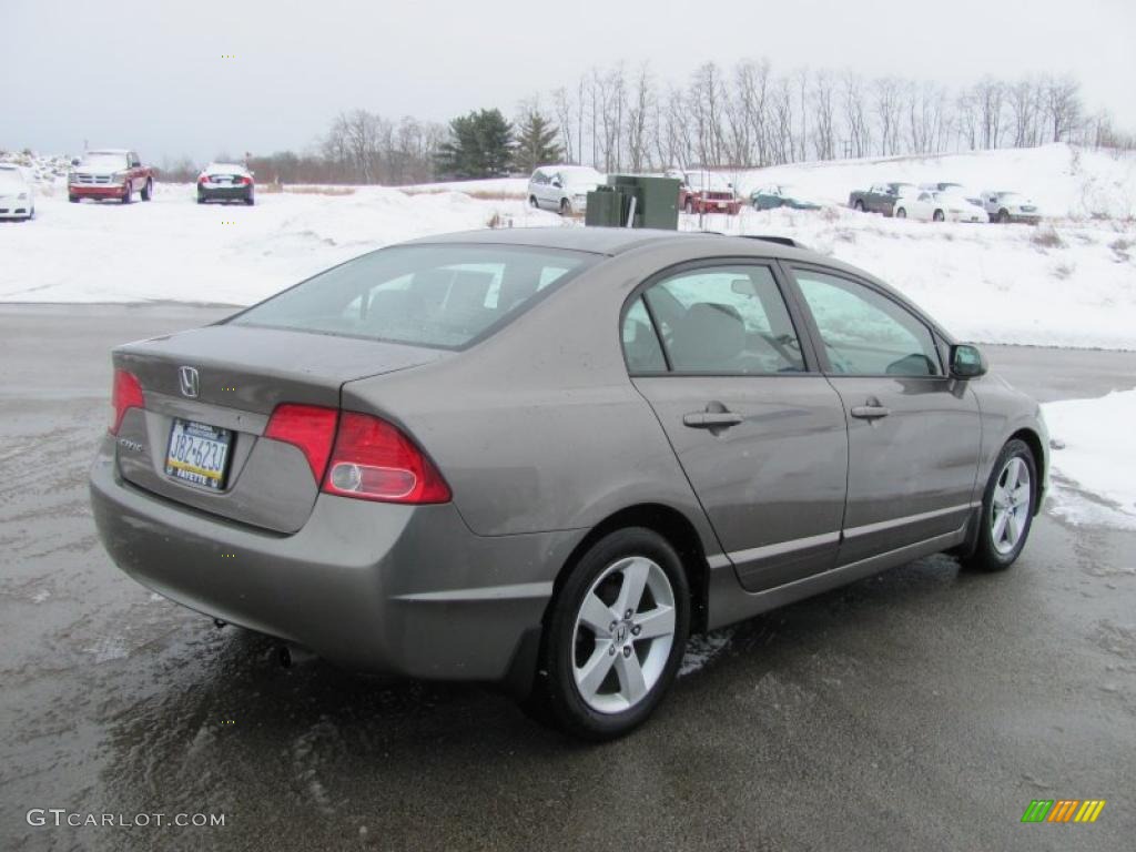 2007 Civic EX Sedan - Galaxy Gray Metallic / Gray photo #4