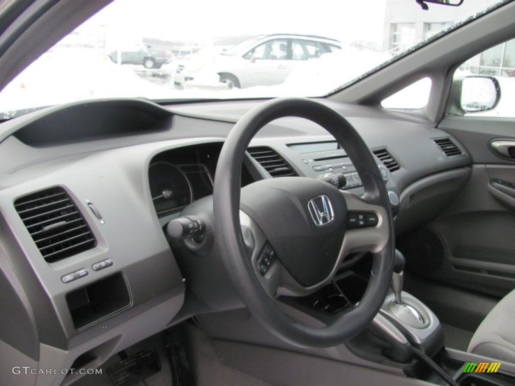 2007 Civic EX Sedan - Galaxy Gray Metallic / Gray photo #6