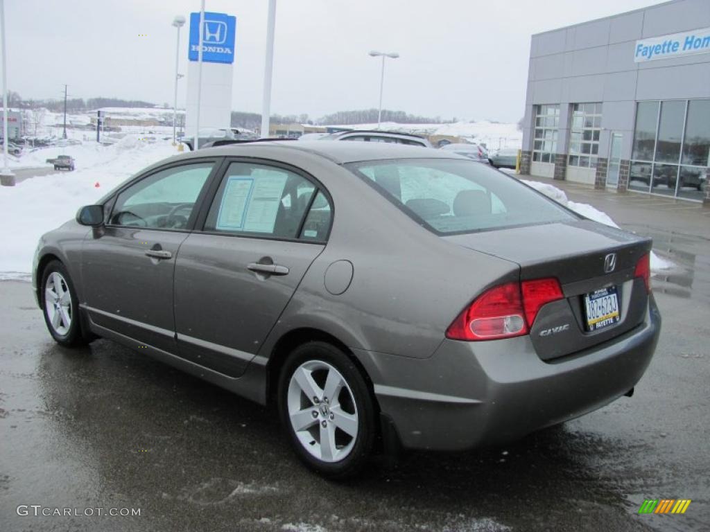 2007 Civic EX Sedan - Galaxy Gray Metallic / Gray photo #10