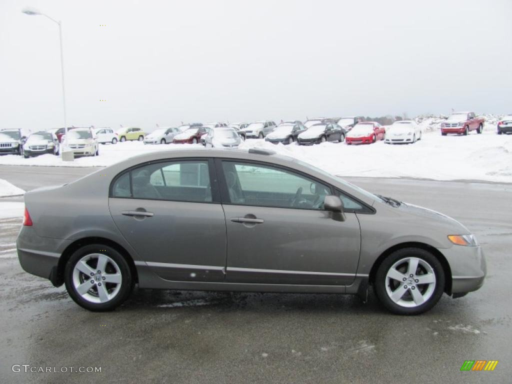 2007 Civic EX Sedan - Galaxy Gray Metallic / Gray photo #11