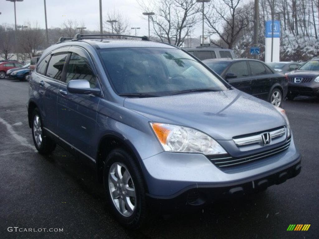 2007 CR-V EX-L 4WD - Glacier Blue Metallic / Gray photo #5