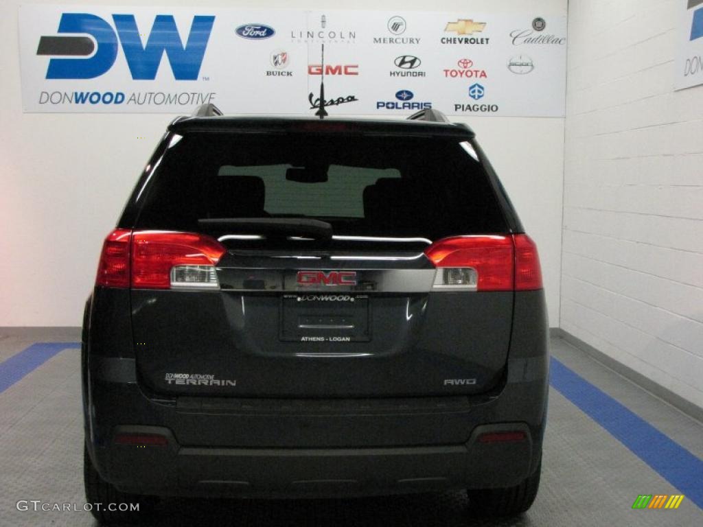 2010 Terrain SLE AWD - Carbon Black Metallic / Jet Black photo #8