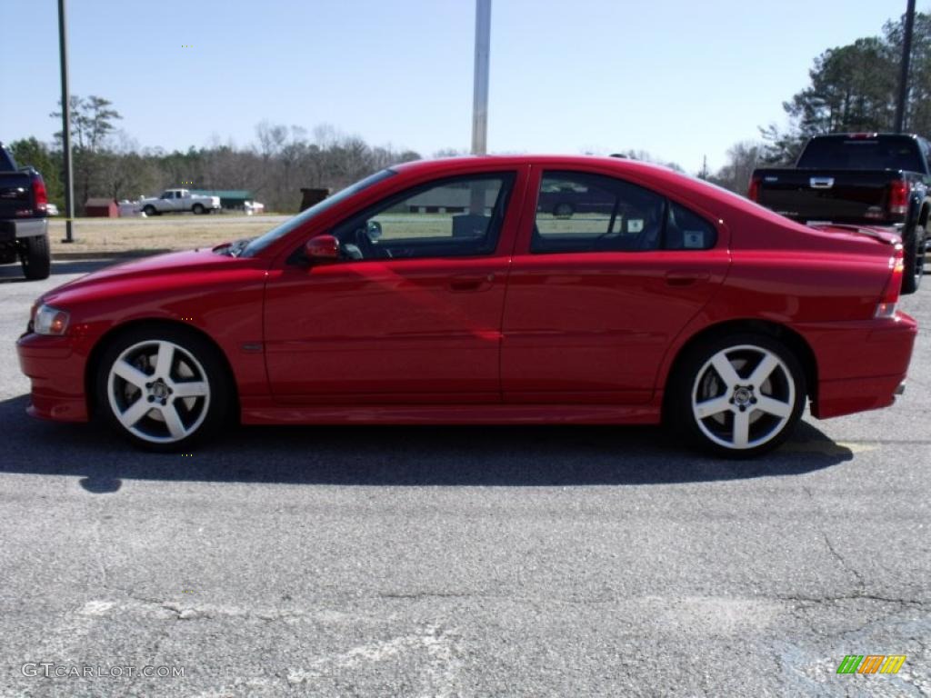 2005 S60 R AWD - Passion Red / R Nordkap Black/Blue Metallic photo #5