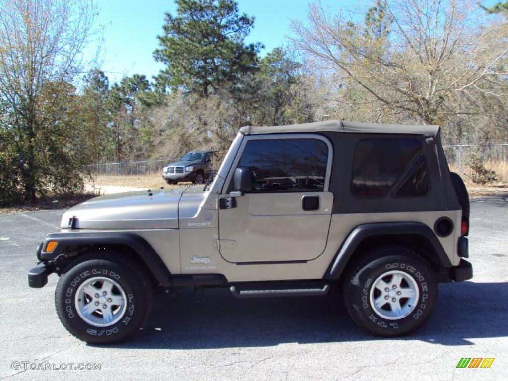 2004 Wrangler Sport 4x4 - Light Khaki Metallic / Khaki photo #2