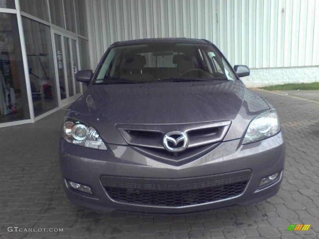 2007 MAZDA3 s Touring Hatchback - Galaxy Gray Mica / Gray/Black photo #2