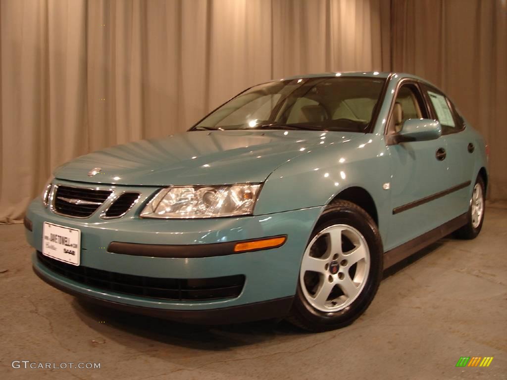 2004 9-3 Linear Sedan - Glacier Blue Metallic / Parchment photo #1