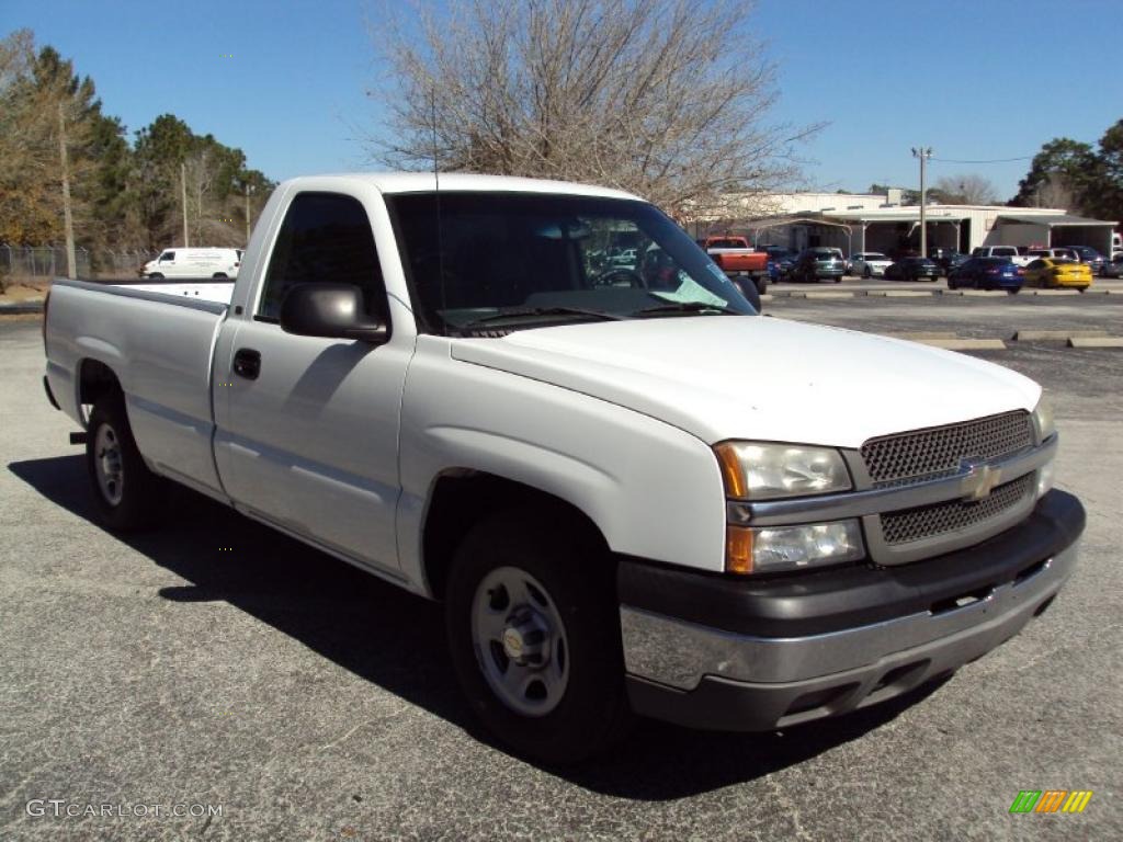 2003 Silverado 1500 Regular Cab - Summit White / Dark Charcoal photo #9