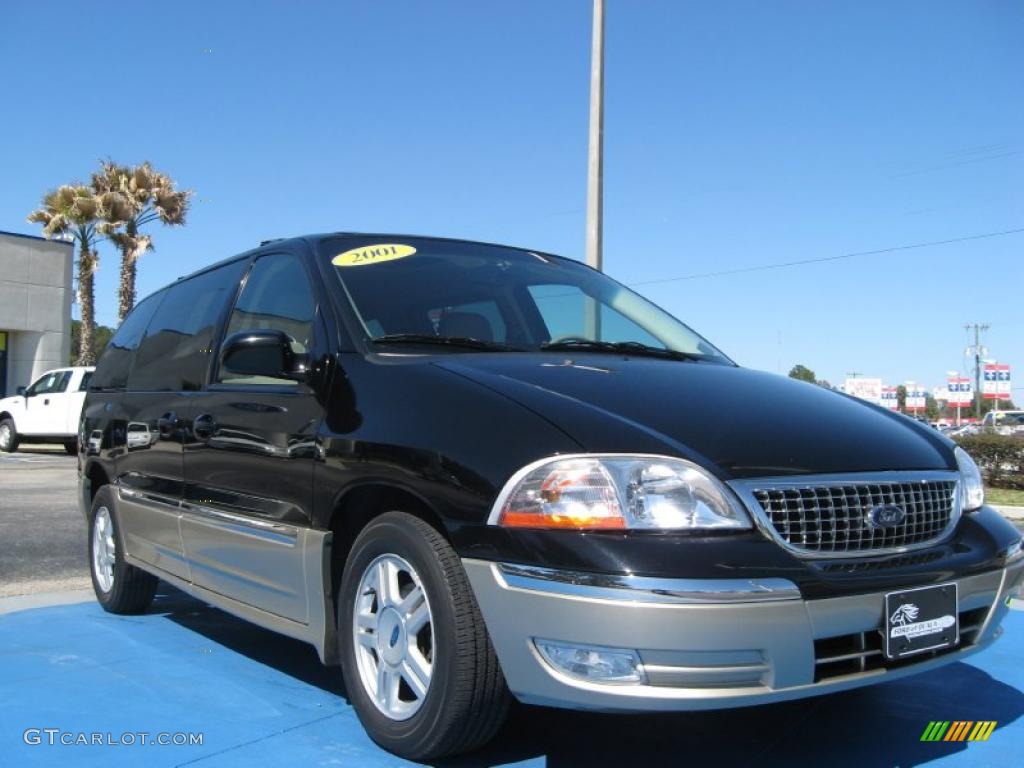 2001 Windstar SEL - Black / Medium Parchment photo #7