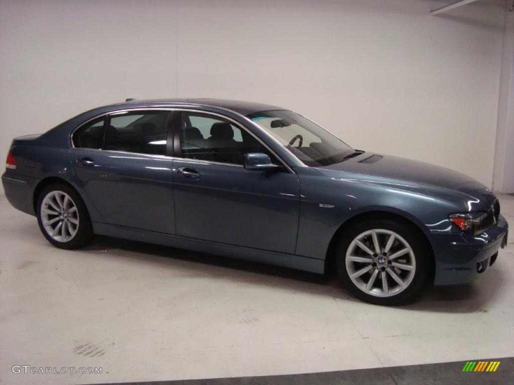 2007 7 Series 750Li Sedan - Monaco Blue Metallic / Flannel Grey photo #2