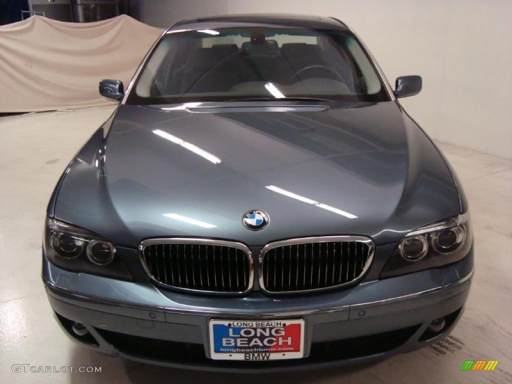 2007 7 Series 750Li Sedan - Monaco Blue Metallic / Flannel Grey photo #5