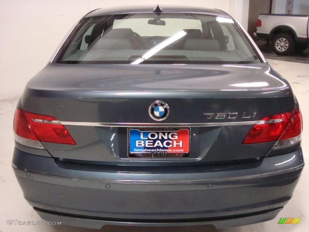 2007 7 Series 750Li Sedan - Monaco Blue Metallic / Flannel Grey photo #7