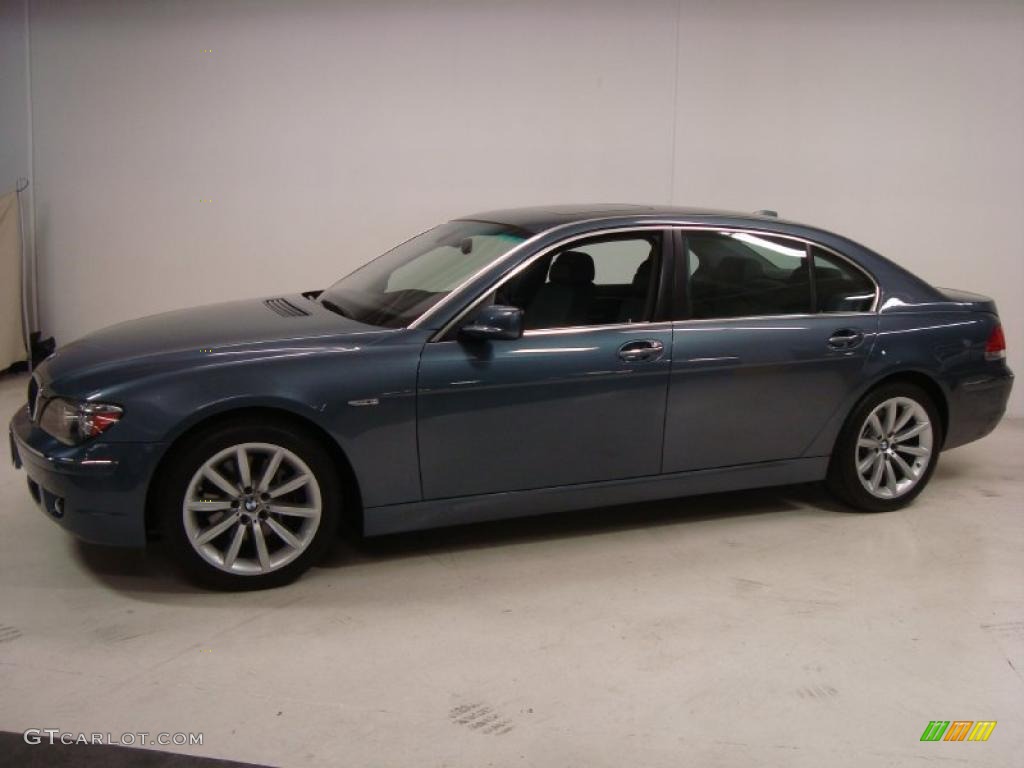 2007 7 Series 750Li Sedan - Monaco Blue Metallic / Flannel Grey photo #11