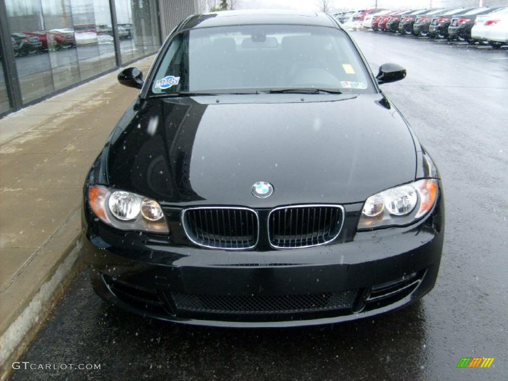 2009 1 Series 128i Coupe - Jet Black / Black photo #7