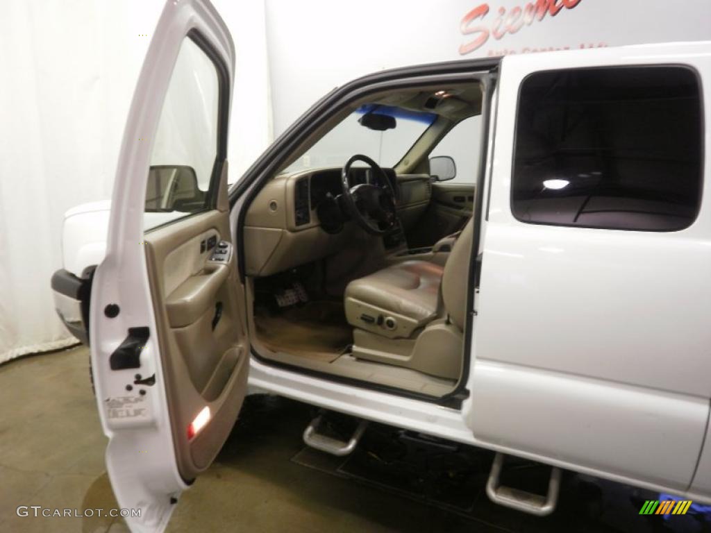 2003 Silverado 1500 LS Extended Cab 4x4 - Summit White / Tan photo #16