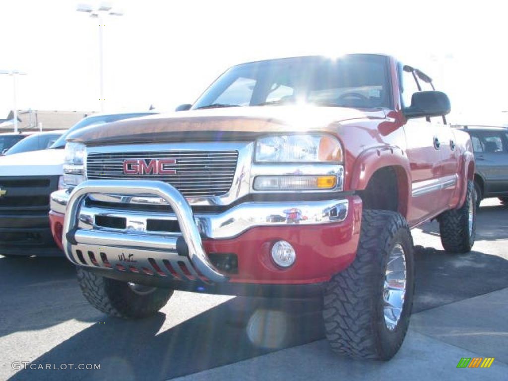 2005 Sierra 1500 Z71 Crew Cab 4x4 - Fire Red / Dark Pewter photo #2