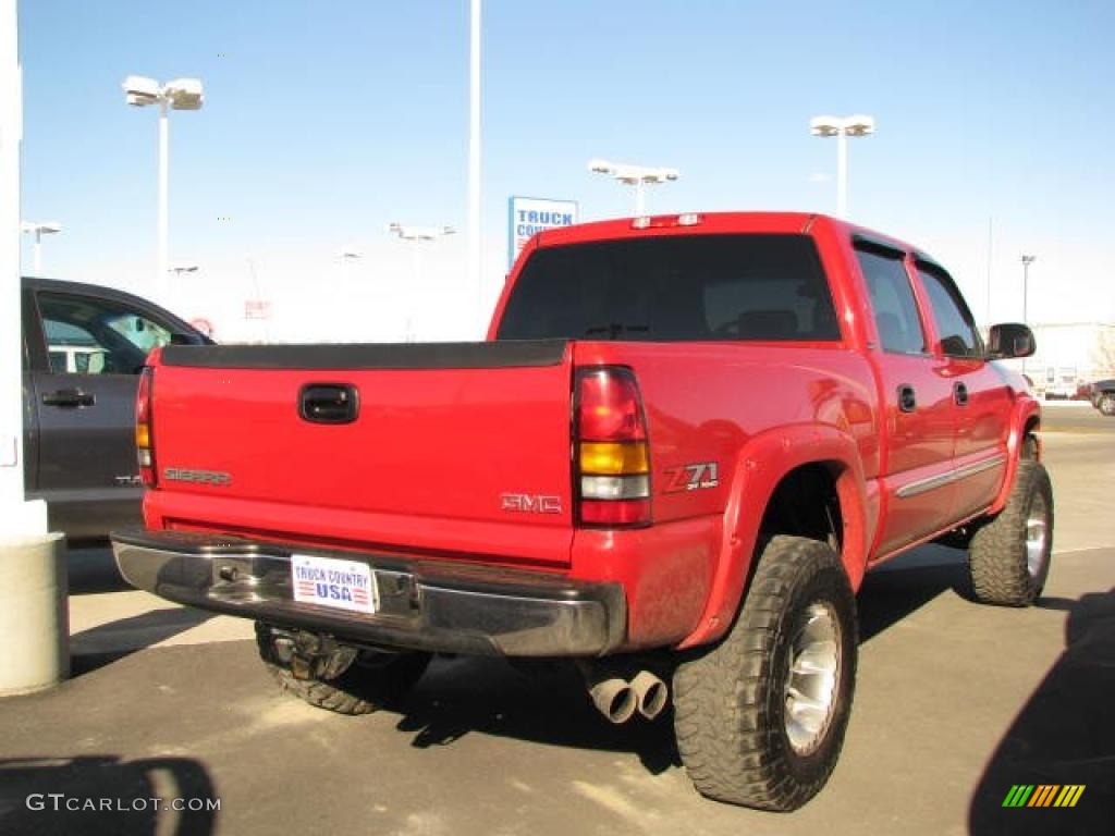 2005 Sierra 1500 Z71 Crew Cab 4x4 - Fire Red / Dark Pewter photo #6