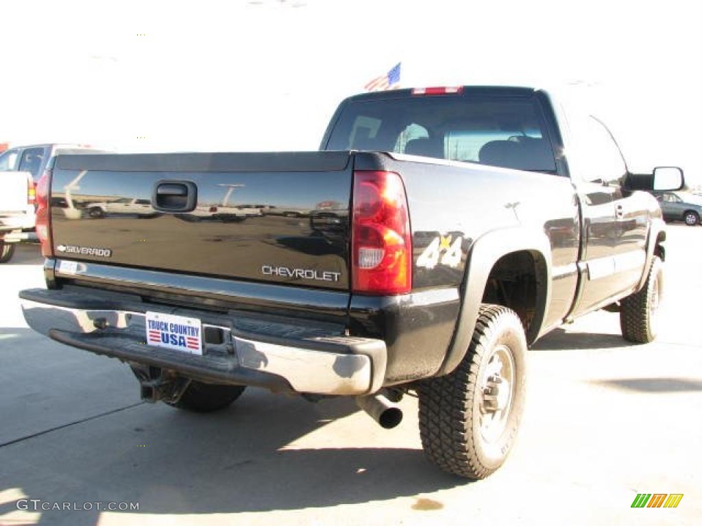 2003 Silverado 2500HD LS Extended Cab 4x4 - Black / Dark Charcoal photo #5