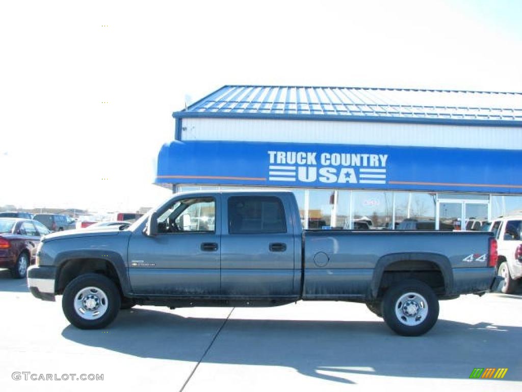 2007 Silverado 2500HD Classic LS Crew Cab 4x4 - Blue Granite Metallic / Dark Charcoal photo #1