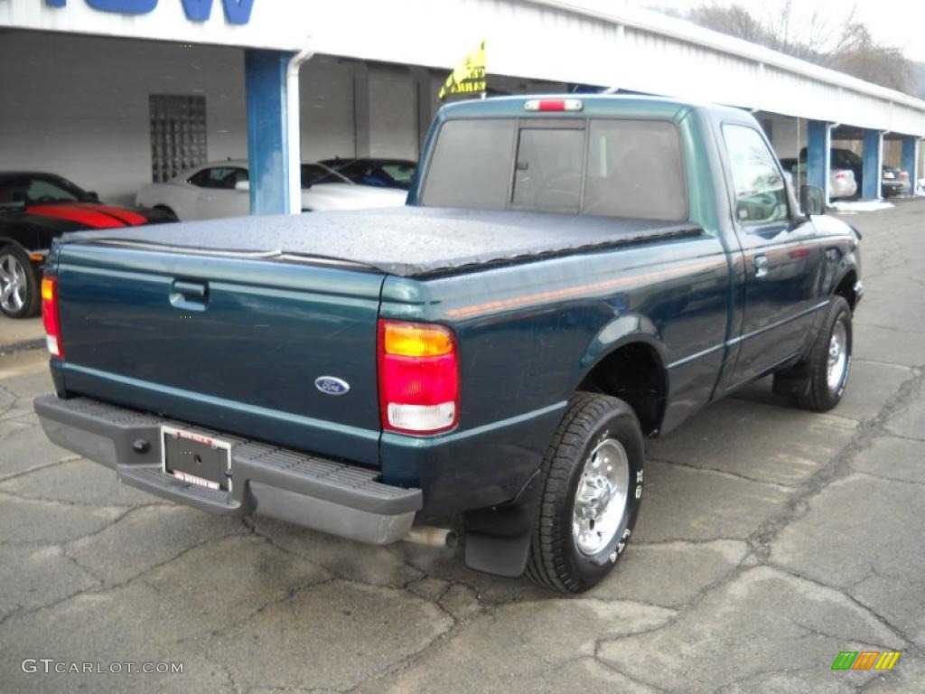 1998 Ranger XLT Regular Cab - Deep Emerald Green Metallic / Medium Prairie Tan photo #2