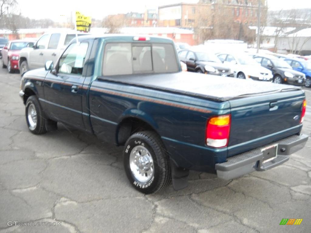 1998 Ranger XLT Regular Cab - Deep Emerald Green Metallic / Medium Prairie Tan photo #4