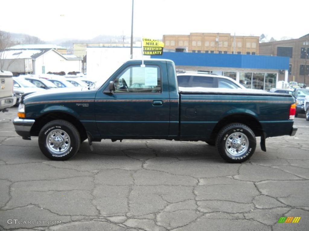 1998 Ranger XLT Regular Cab - Deep Emerald Green Metallic / Medium Prairie Tan photo #5