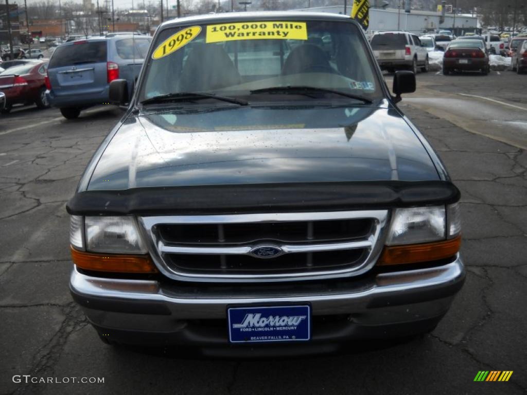 1998 Ranger XLT Regular Cab - Deep Emerald Green Metallic / Medium Prairie Tan photo #17