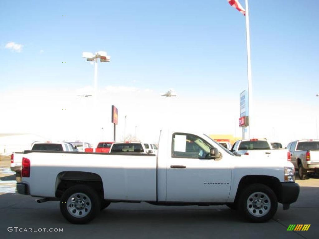 2008 Silverado 1500 Work Truck Regular Cab - Summit White / Dark Titanium photo #4