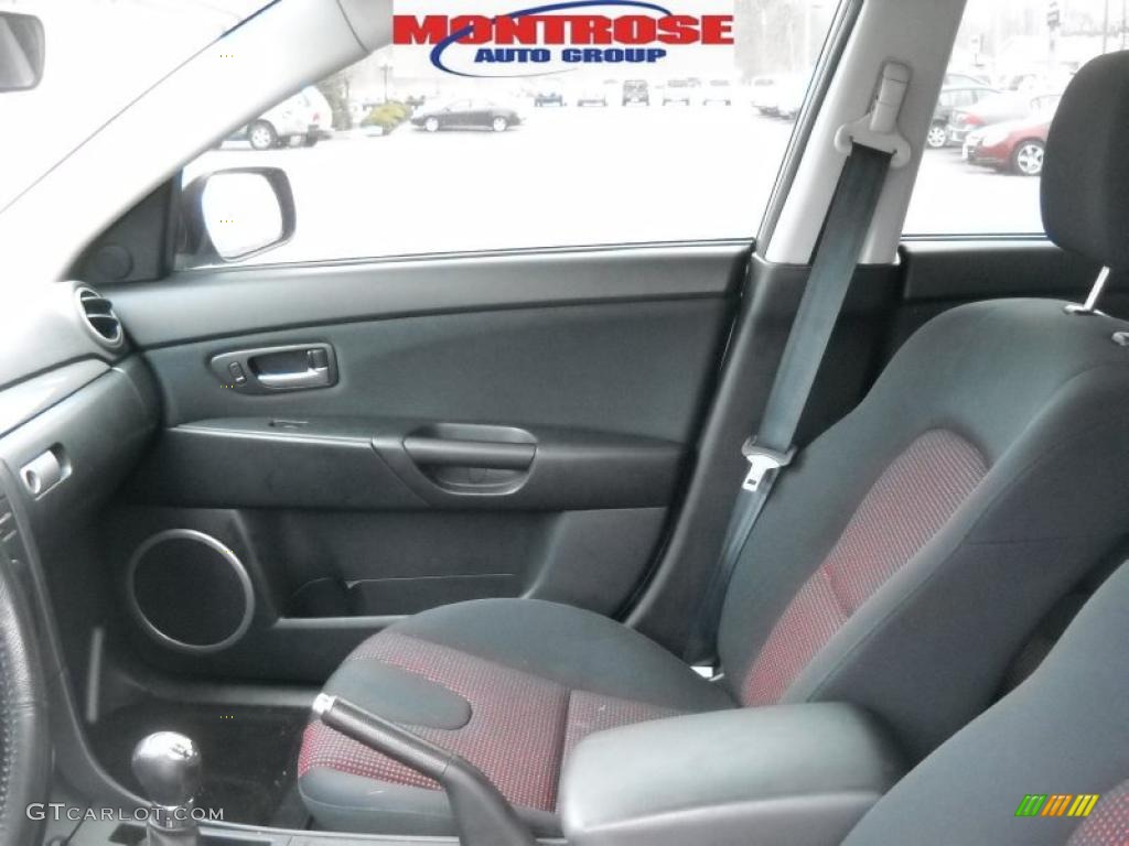2006 MAZDA3 s Touring Hatchback - Titanium Gray Metallic / Black/Red photo #10