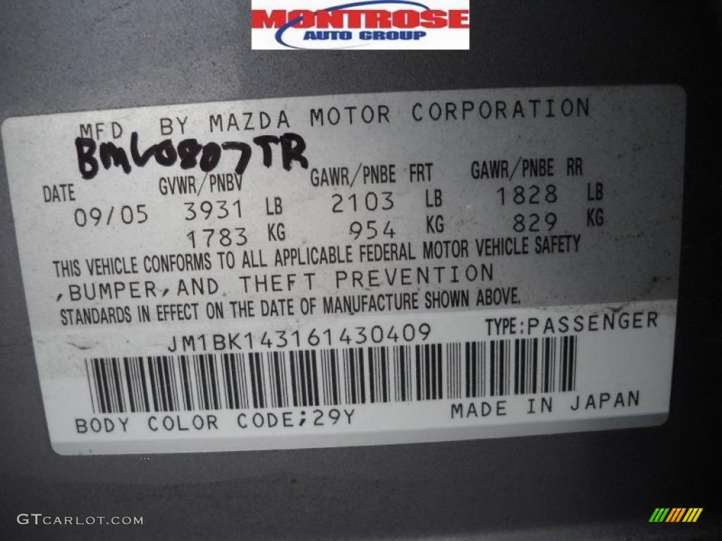 2006 MAZDA3 s Touring Hatchback - Titanium Gray Metallic / Black/Red photo #11