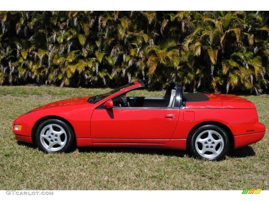 1995 300ZX Convertible - Ultra Red / Black photo #5