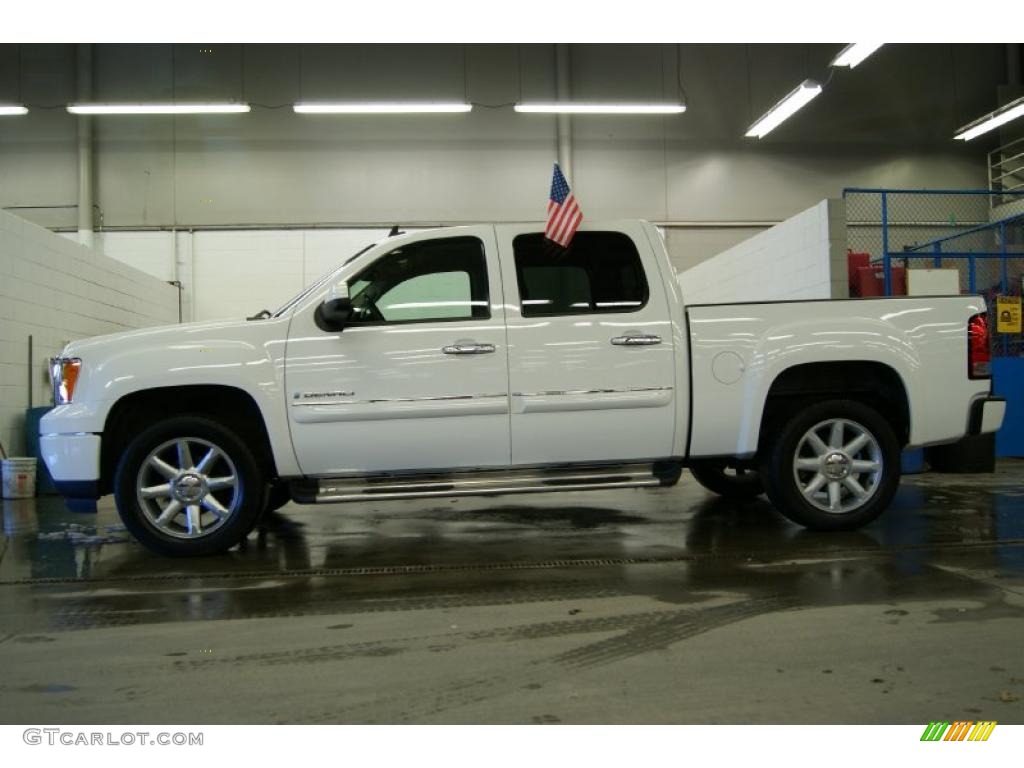 2009 Sierra 1500 Denali Crew Cab - Summit White / Cocoa/Light Cashmere photo #11