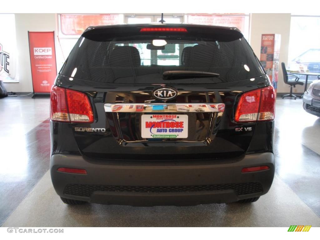 2011 Sorento EX V6 AWD - Ebony Black / Beige photo #6